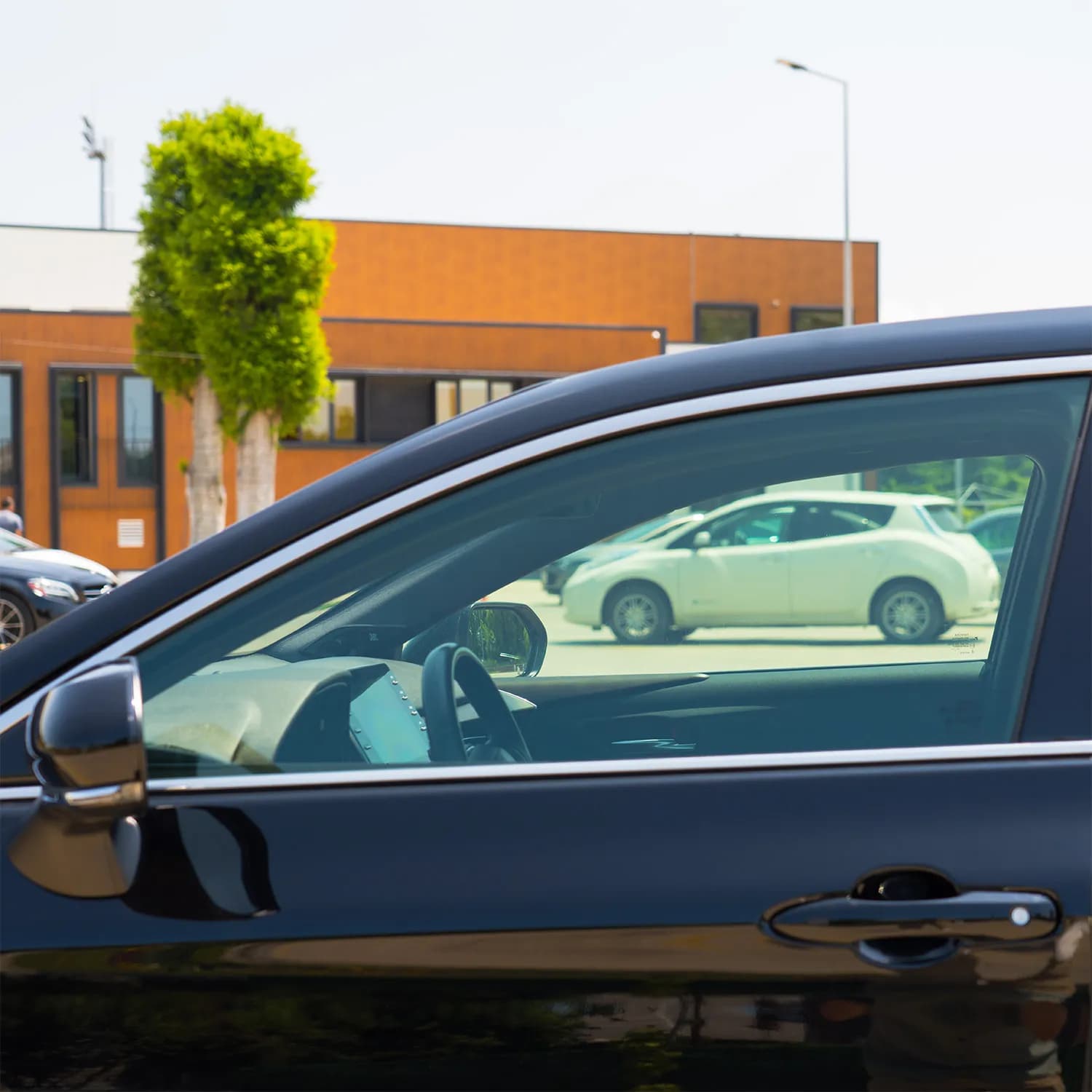Before - clear window, no tint